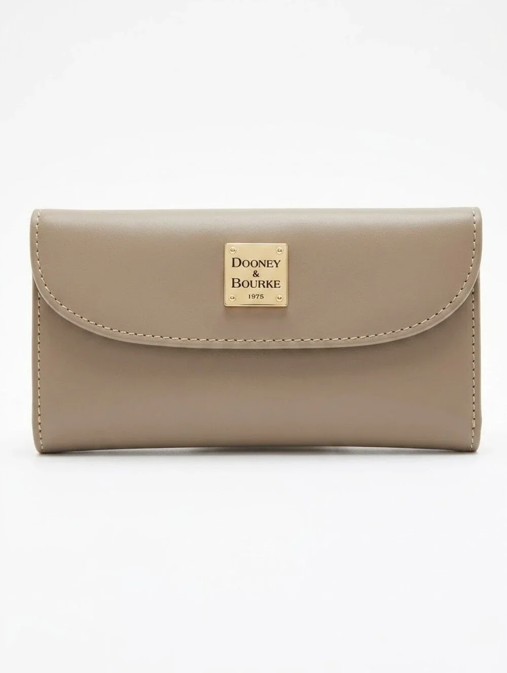 Dooney & Bourke Taupe Leather Continental Clutch Wallet